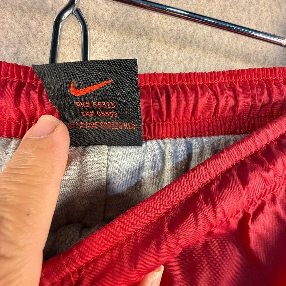 Vintage Nike Red Windbreaker Track Pants Mens XL Lined Athletic Trousers P0789